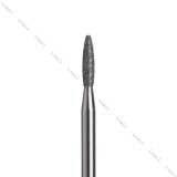 Diamond Bit Flame Ø2.1 mm Blue Ring WL 8.0 mm – Nail Drill Bit