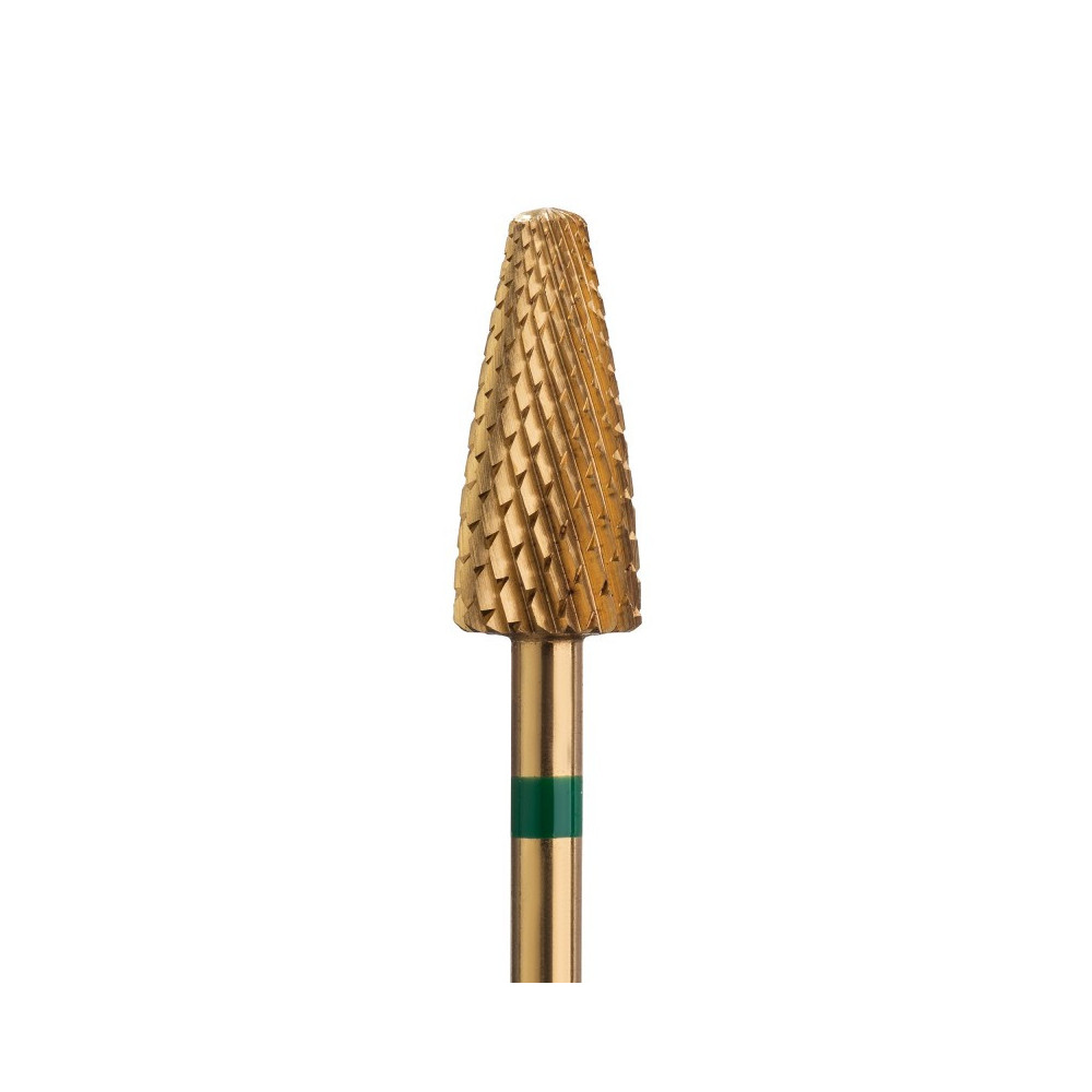 Tungsten Carbide Bit Cone Ø6.0 mm Gold Left-Handed WL 13.0 mm