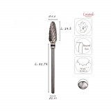 Lnail Premium Carbide Bit Set 01 with 6 bits for manicure, pedicure and professional salon applications