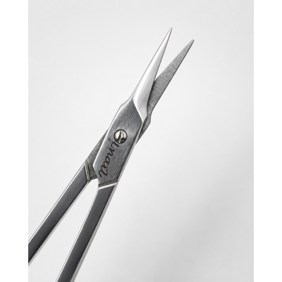 Lnail professional curved nail and cuticle scissors with 20.0 mm blade and 95 mm length for manicure work