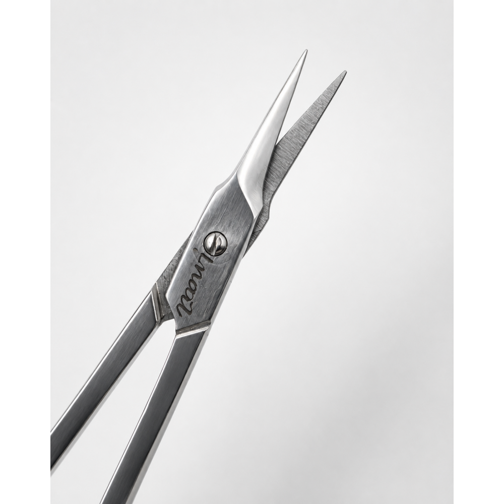 Lnail professional curved nail and cuticle scissors with 20.0 mm blade and 95 mm length for manicure work
