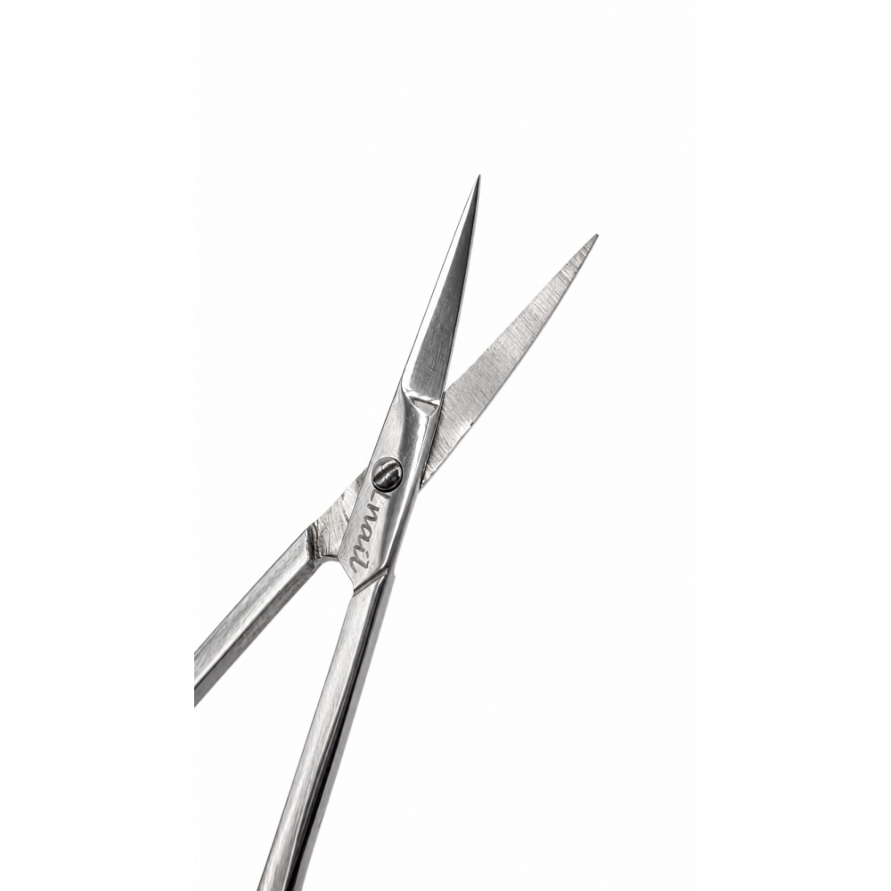 Tijeras profesionales curvas Lnail para uñas y cutícula con hoja de 21,0 mm y longitud de 95 mm para manicura