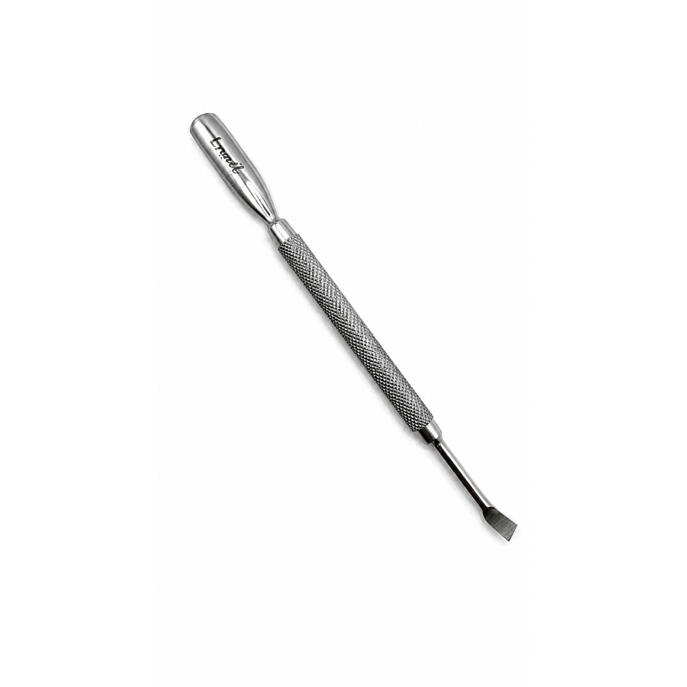 Doppelseitiger Cuticle Pusher & Cleaner gebogen 132mm