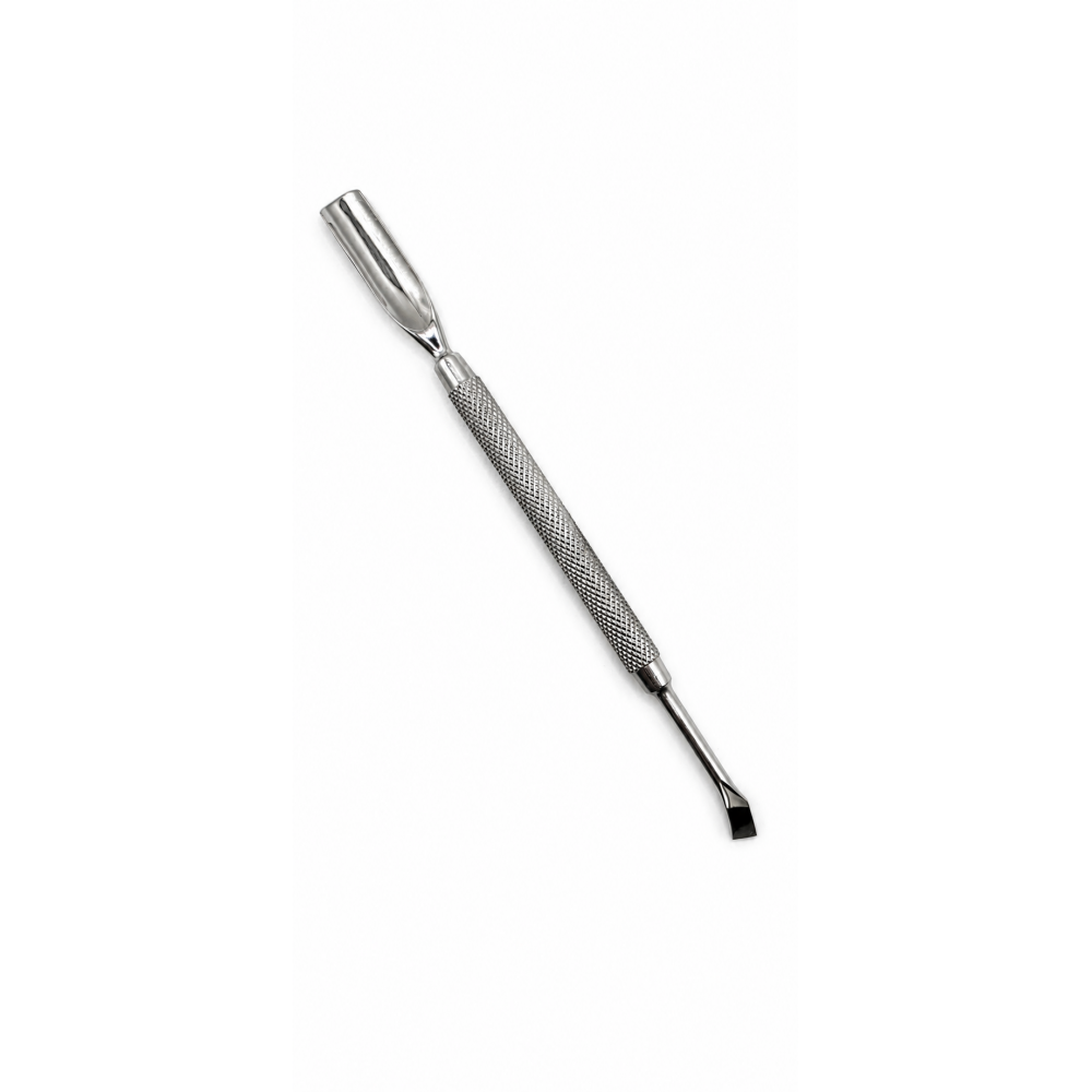 Doppelseitiger Cuticle Pusher & Cleaner gebogen 132mm