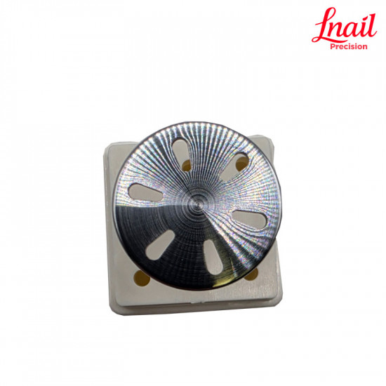 Lnail curved disk mandrel with 6 holes and Ø20 mm diameter for pedicure discs and professional salon work