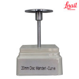Lnail curved disk mandrel with 6 holes and Ø20 mm diameter for pedicure discs and professional salon work