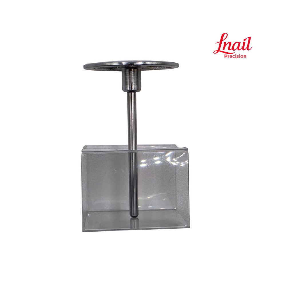 Lnail gebogener Disk-Mandrel mit 8 Löchern und Ø25 mm für Pediküre-Scheiben und professionelle Studioarbeit