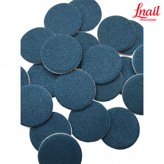 Lnail sanding disk pack 50 pcs medium blue 180# Ø20 mm for pedicure and professional abrasive salon work