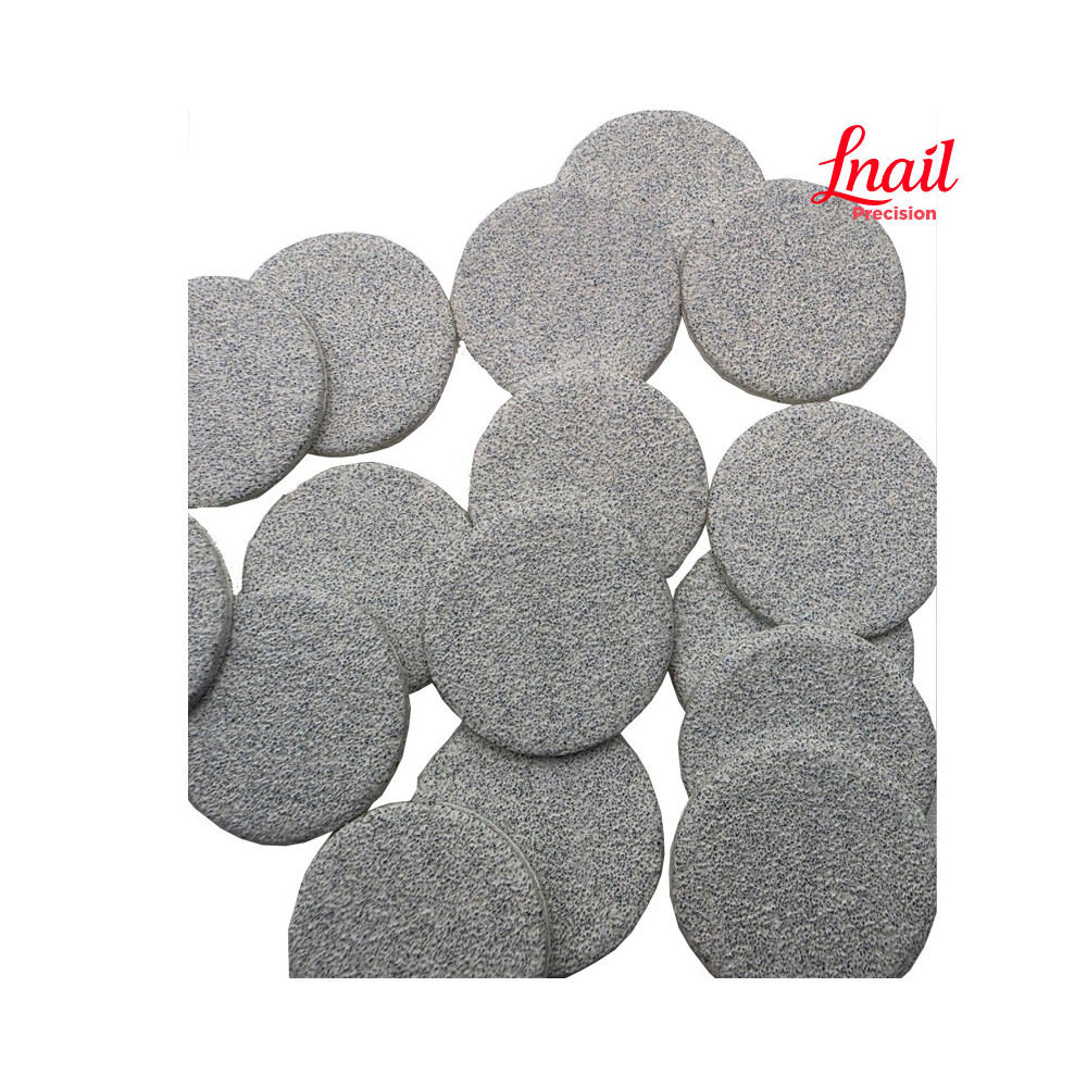 Confezione Lnail da 50 dischi abrasivi medium bianco 120# Ø20 mm per pedicure e lavoro professionale