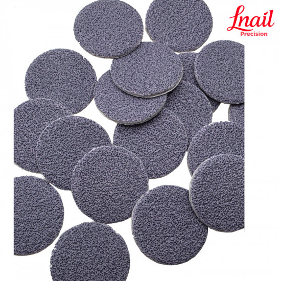 Pack Lnail de 50 discos abrasivos coarse gris 80# Ø20 mm para pedicura y trabajo abrasivo profesional