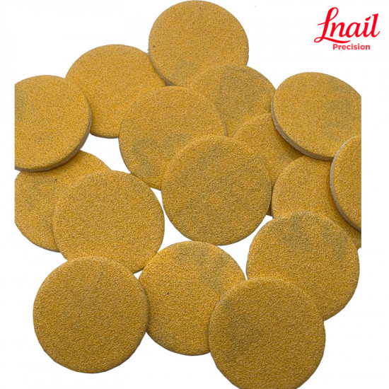 Confezione Lnail da 50 dischi abrasivi fine giallo 240# Ø20 mm per pedicure e lavoro professionale