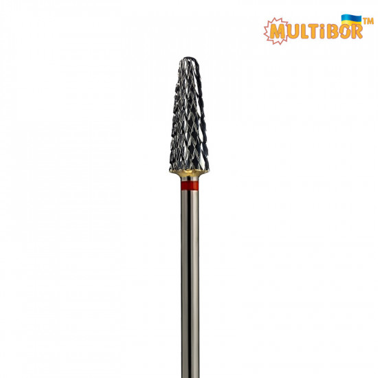 Multibor carbide cone bit Ø5.0 mm fine cross cut WL 14.0 mm for professional manicure, pedicure and nail work