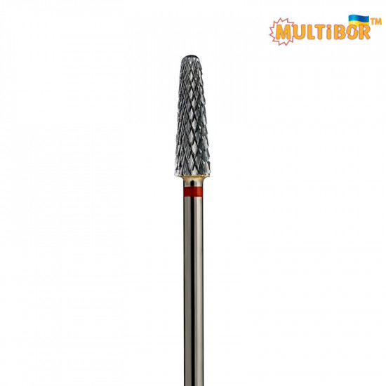 Fresa conica in metallo duro Multibor Ø4,0 mm taglio incrociato fine LL 15,0 mm per manicure e pedicure