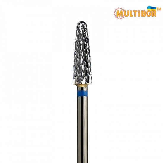 Multibor carbide cone bit Ø4.0 mm medium cross cut WL 15.0 mm for gel, acrylic and artificial nail correction