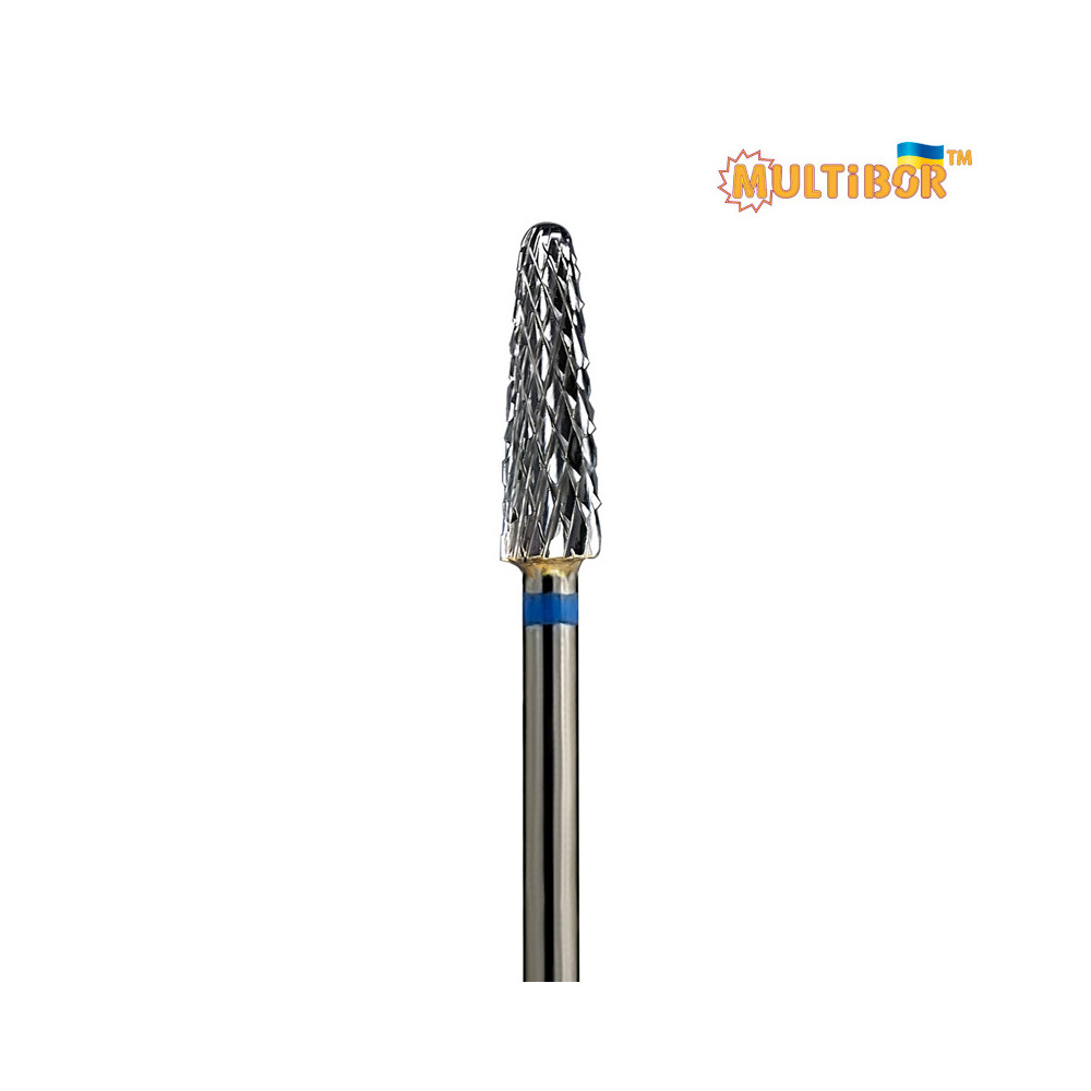 Multibor carbide cone bit Ø4.0 mm medium cross cut WL 15.0 mm for gel, acrylic and artificial nail correction