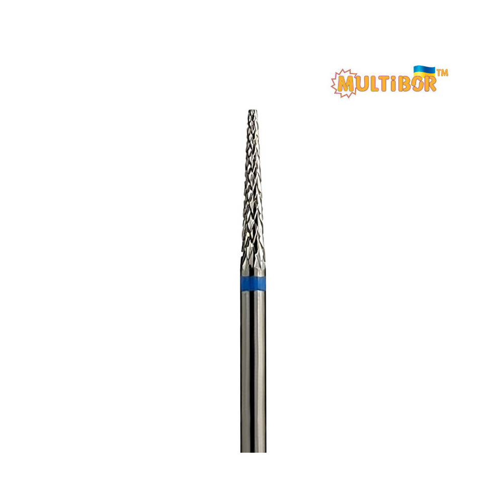 Multibor carbide cone bit Ø2.0 mm medium cross cut WL 15.0 mm for precise gel, acrylic and artificial nail correction