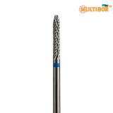 Fresa cónica de carburo Multibor Ø2,0 mm corte cruzado medio LT 15,0 mm para corrección precisa de gel y acrílico