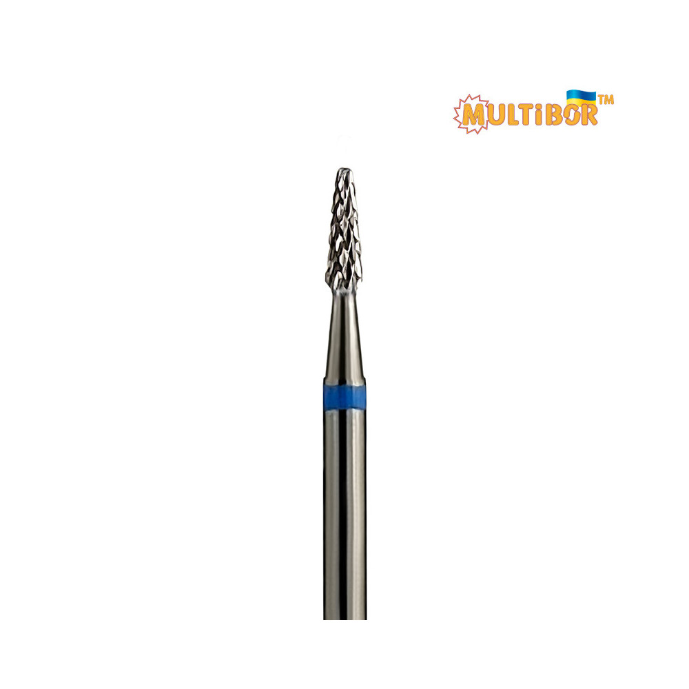 Multibor Hartmetallfräser Konus Ø1,6 mm mittlere Kreuzverzahnung AL 6,0 mm für präzise Gel- und Acrylkorrektur