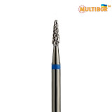 Fresa cónica de carburo Multibor Ø1,6 mm corte cruzado medio LT 6,0 mm para corrección precisa de gel y acrílico