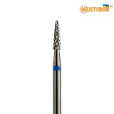 Fresa cónica de carburo Multibor Ø1,8 mm corte cruzado medio LT 8,0 mm para corrección precisa de gel y acrílico