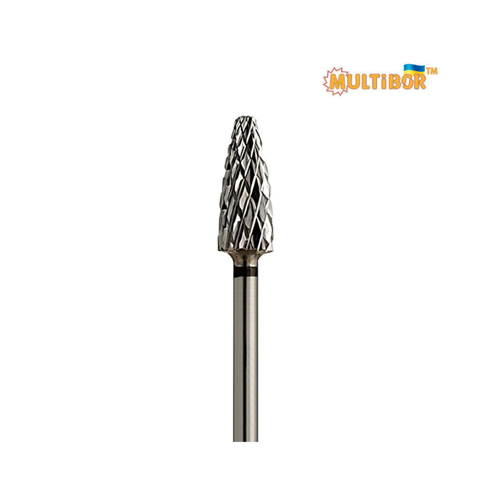 Fresa mais in metallo duro Multibor Ø5,0 mm taglio incrociato extra grosso LL 14,0 mm per rimuovere gel e acrilico