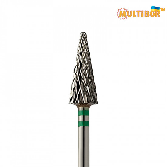 Fresa cónica de carburo Multibor Ø6,0 mm corte cruzado grueso LT 15,0 mm solo para zurdos