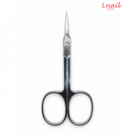 Tijeras profesionales curvas Lnail para uñas y cutícula con hoja de 20,0 mm y longitud de 95 mm para manicura