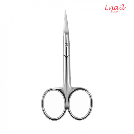 Tijeras profesionales curvas Lnail para uñas y cutícula con hoja de 23,0 mm y longitud de 95 mm para manicura
