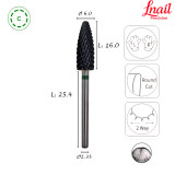 Carbide Flame Bit 6.0mm Coarse Cross Cut DLC AL 16.0mm L/R