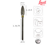 Lnail Carbide Corn Bit Ø6.0 mm Extra Fine Long Cut WL 14.5 mm for precise artificial nail correction and finishing