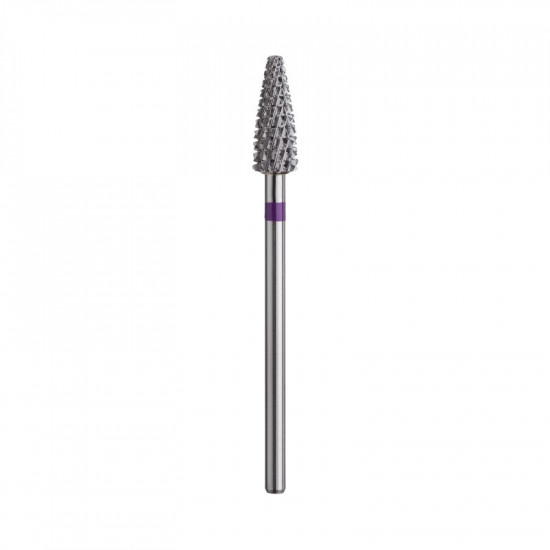 F-Freza Hartmetallfräser Konus Ø5,0 mm Violett Kreuzverzahnung AL 13,0 mm für Gel, Acryl und Polygel