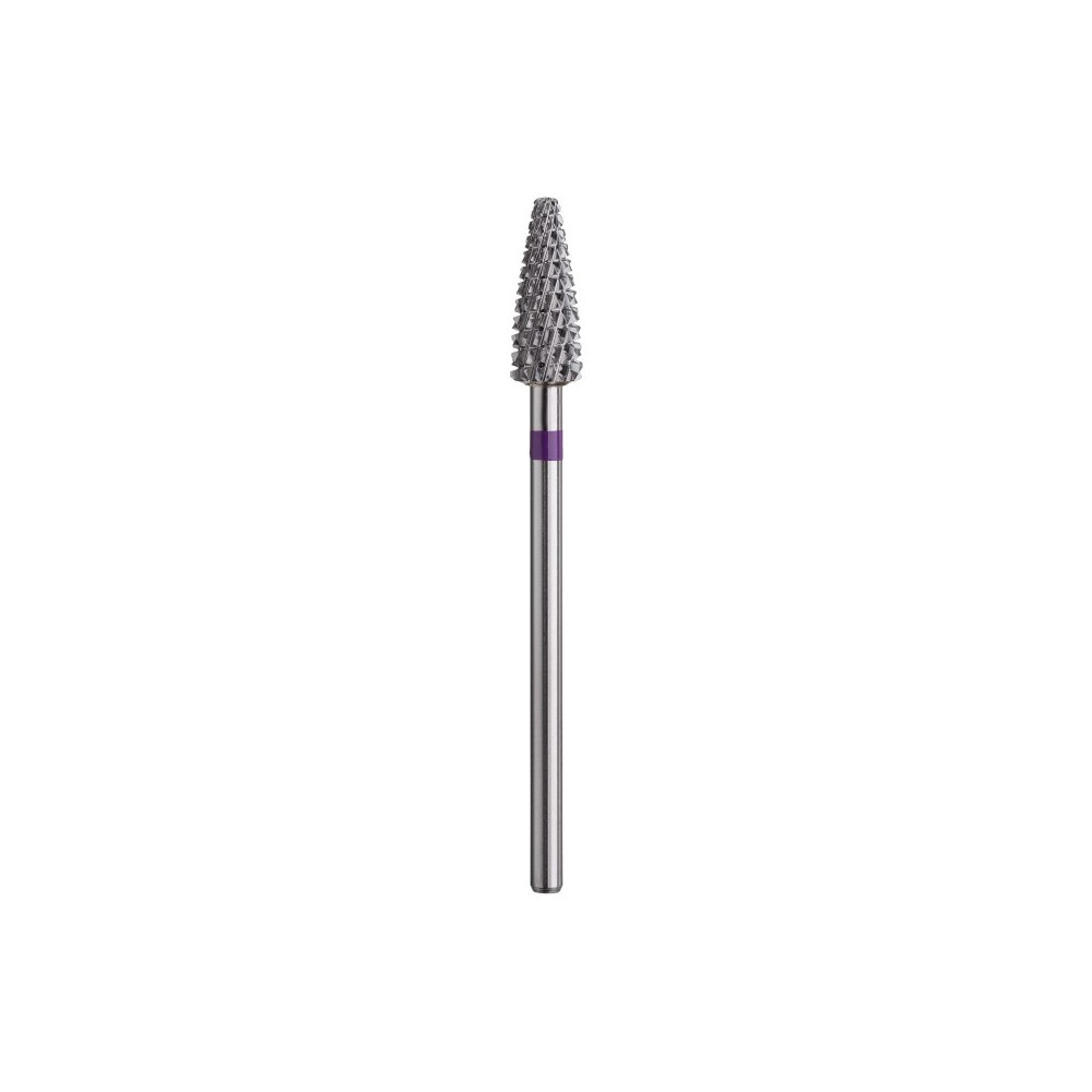 F-Freza Hartmetallfräser Konus Ø5,0 mm Violett Kreuzverzahnung AL 13,0 mm für Gel, Acryl und Polygel