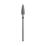 F-Freza Hartmetallfräser Konus Ø5,0 mm Violett Kreuzverzahnung AL 13,0 mm für Gel, Acryl und Polygel