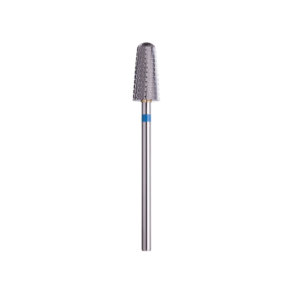 Fresa de carburo cónica F-Freza Ø6,0 mm corte cruzado medio LT 14,5 mm para gel, acrílico y polygel