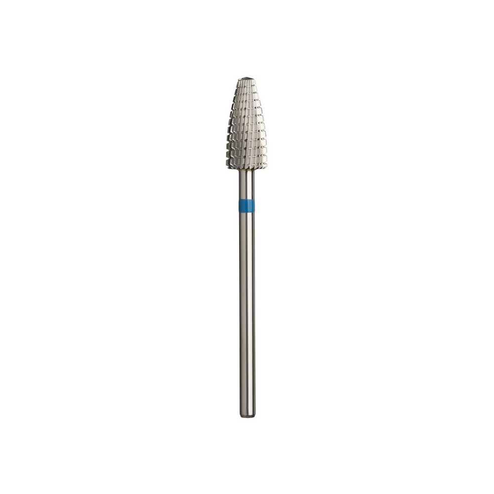 Fresa de carburo maíz F-Freza Ø6,0 mm corte cruzado medio LT 14,0 mm para gel, acrílico y polygel