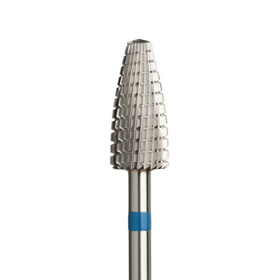F-Freza Carbide Corn Bit Ø6.0 mm Medium Cross Cut WL 14.0 mm for gel, acrylic and polygel correction