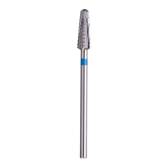 F-Freza Carbide Cone Bit Ø4.0 mm Medium Cross Cut WL 13.0 mm for gel, acrylic and polygel correction