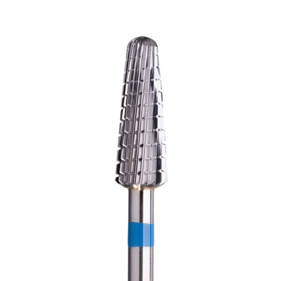 Fresa de carburo cónica F-Freza Ø4,0 mm corte cruzado medio LT 13,0 mm para gel, acrílico y polygel