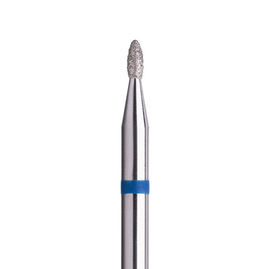 Diamond Bud Bit Ø1.4 mm, medium grit with blue marking, WL 3.3 mm for professional manicure and pedicure.