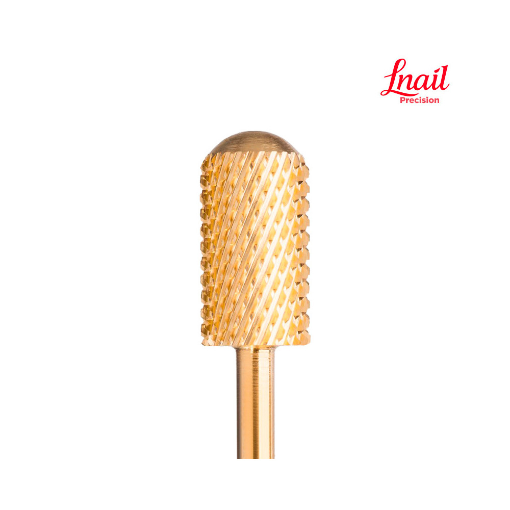 Lnail Carbide Cylinder Bit Ø6.6 mm Coarse Gold Coating Cross Cut WL 12.7 mm L/R