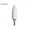 Big Flame Shape Bit for Pedicure – 8.0mm Fine White Ceramic