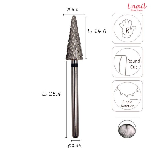 Fresa Carburo 6,0mm Extra Gruesa Super Cut