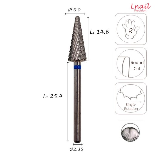 Hartmetall Konus 6,0 mm Mittel Super Cut