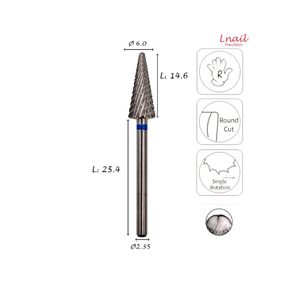 Fresa Carburo 6,0mm Media Super Cut Precisione