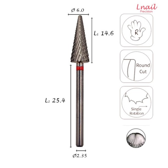 Hartmetall Konus 6,0 mm Fein Super Cut AL 14,6 mm