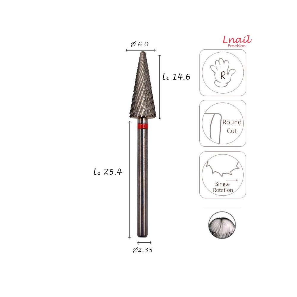 Fresa Carburo 6,0mm Fina Super Cut AL 14,6mm