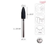 Carbide Flame Bit 6.0mm Extra Coarse Cross Cut DLC AL 16.0mm L/R