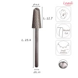 Fresa Safety Cono 6,0mm Fina Corte Cruzado LT 12,7mm