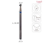 Fresa Sfera 3,0mm Media Taglio Incrociato LL 3,0mm