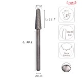 Фреза Конус 4,0мм Крупная крестовая РЧ 12,7мм